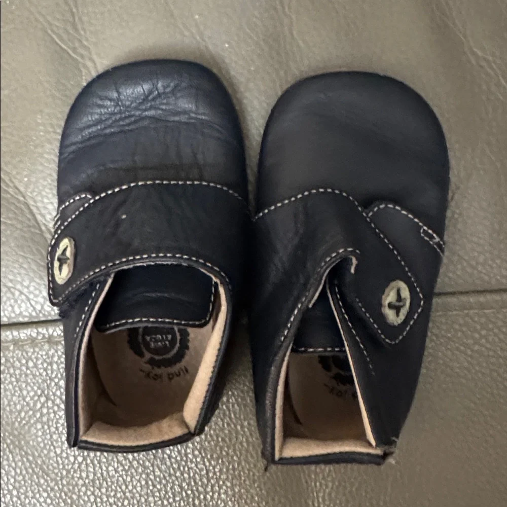 Livie & Luca Navy Blue Leather Kids Shoes size 12-18